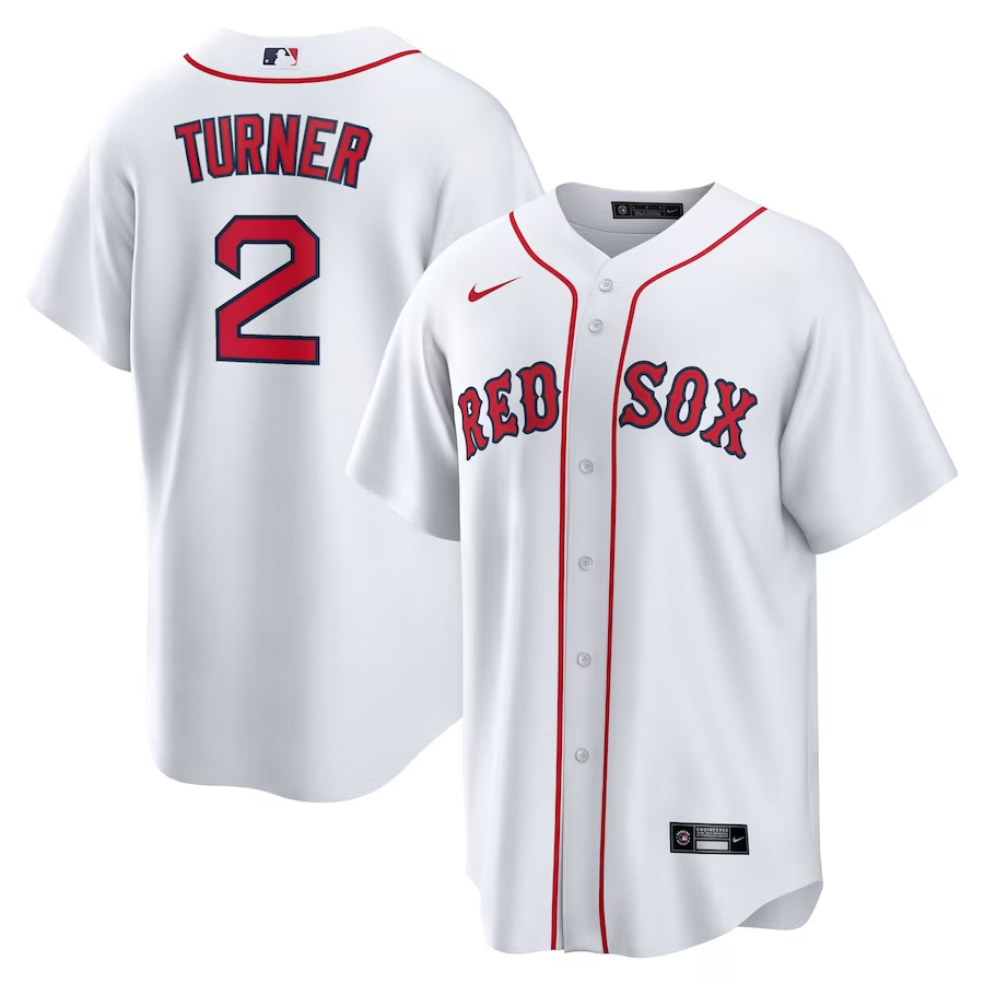 Men's Boston Red Sox Justin Turner #2 White Home Jersey